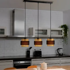 OSRAM Decor Hornet -riippuvalaisin, 3-lamppuinen, musta/kultainen
