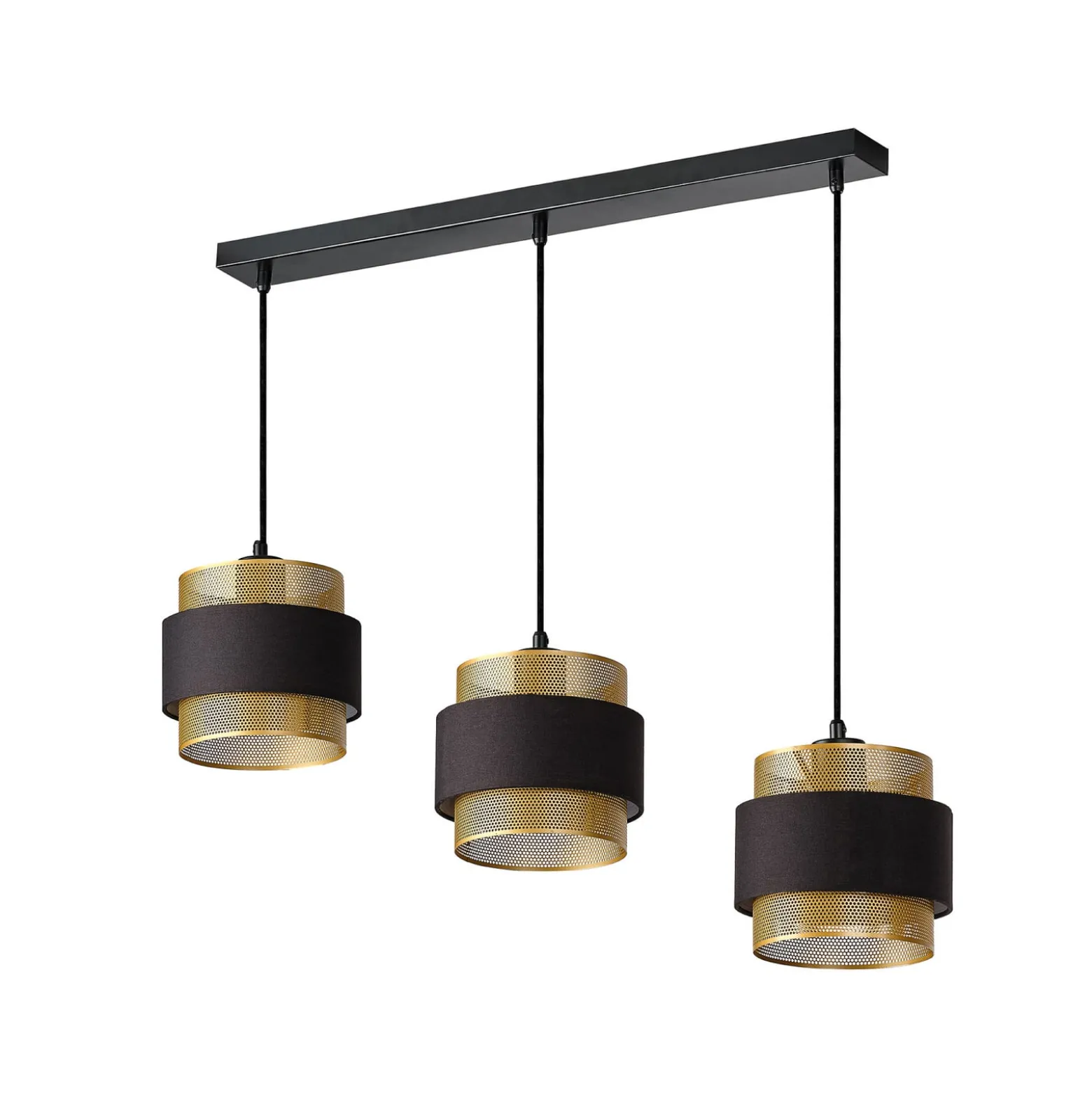 OSRAM Decor Hornet -riippuvalaisin, 3-lamppuinen, musta/kultainen
