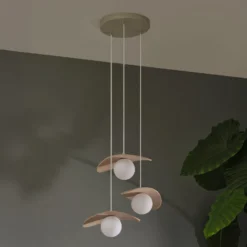 OSRAM Decor Pearl -riippuvalaisin, 3-lamppuinen, beige, huopa, G9