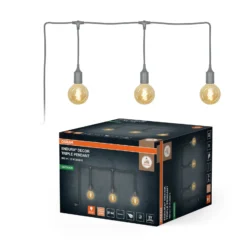 OSRAM ENDURA DECOR -valoketju, harmaa, 7 m, 3-lamppuinen, IP44