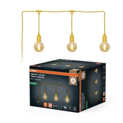 OSRAM ENDURA DECOR -valoketju, keltainen, 7 m, 3-lamppuinen, IP44