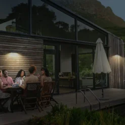 OSRAM ENDURA STYLE SHORE aurinkokäyttöinen seinälamppu, harmaa, anturi, IP54
