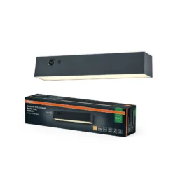 OSRAM ENDURA STYLE SHORE aurinkokäyttöinen seinälamppu, harmaa, anturi, IP54