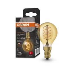 OSRAM 1906 E14 3,4 W LED-tippa 822 kultainen himmennettävä