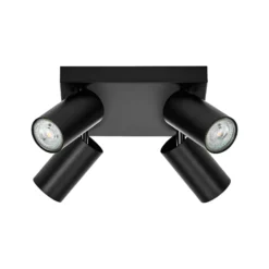 OSRAM kattospotti OCTAGON PLATE, musta, 4-lamppuinen GU10-LED 927