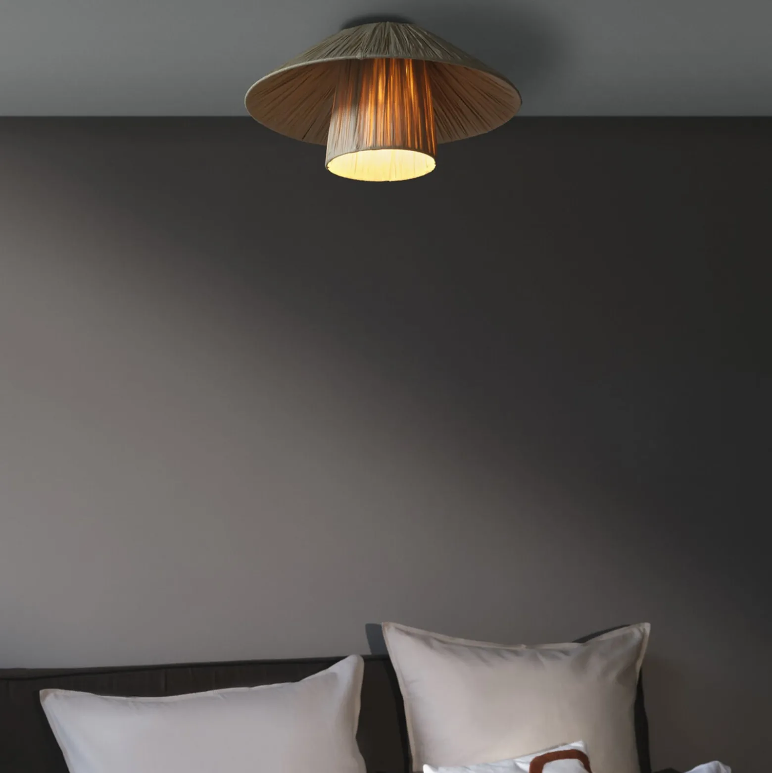 OSRAM kattovalaisin Decor Bamboo Paper Hut Ø 40 cm, bambu E27