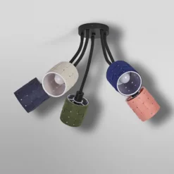 OSRAM kattovalaisin Decor Felt Weaving Cans, värikäs, 5-lamppuinen, E14