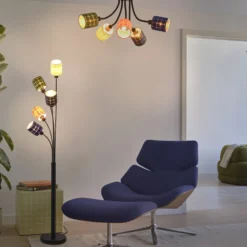 OSRAM kattovalaisin Decor Felt Weaving Cans, värikäs, 5-lamppuinen, E14