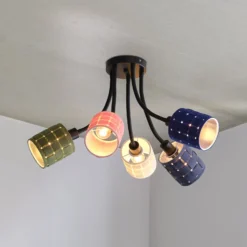 OSRAM kattovalaisin Decor Felt Weaving Cans, värikäs, 5-lamppuinen, E14