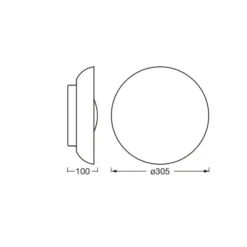 OSRAM kattovalaisin ORBIS Milan, musta Ø 31 cm metalli/lasi