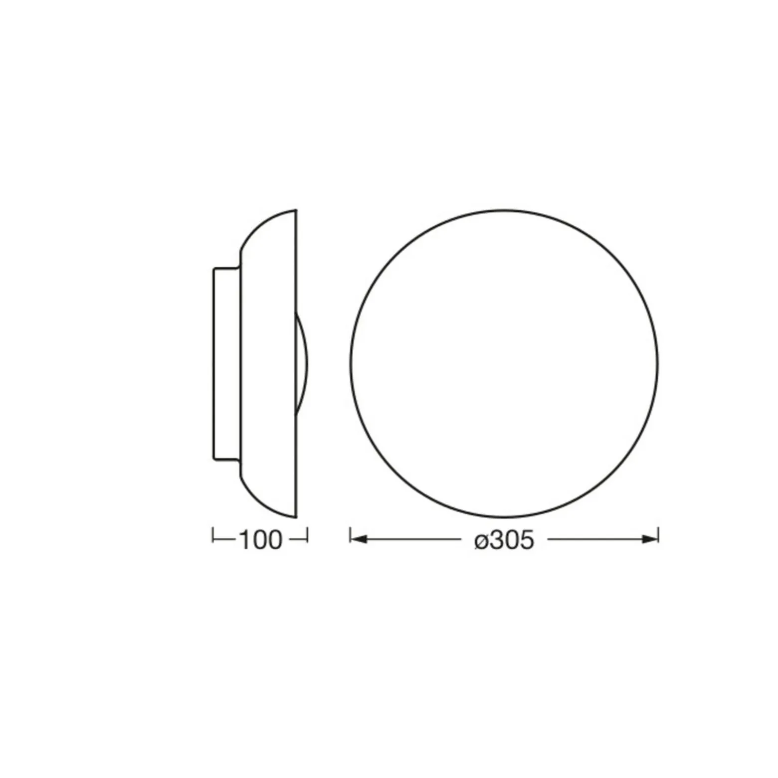 OSRAM kattovalaisin ORBIS Milan, musta Ø 31 cm metalli/lasi
