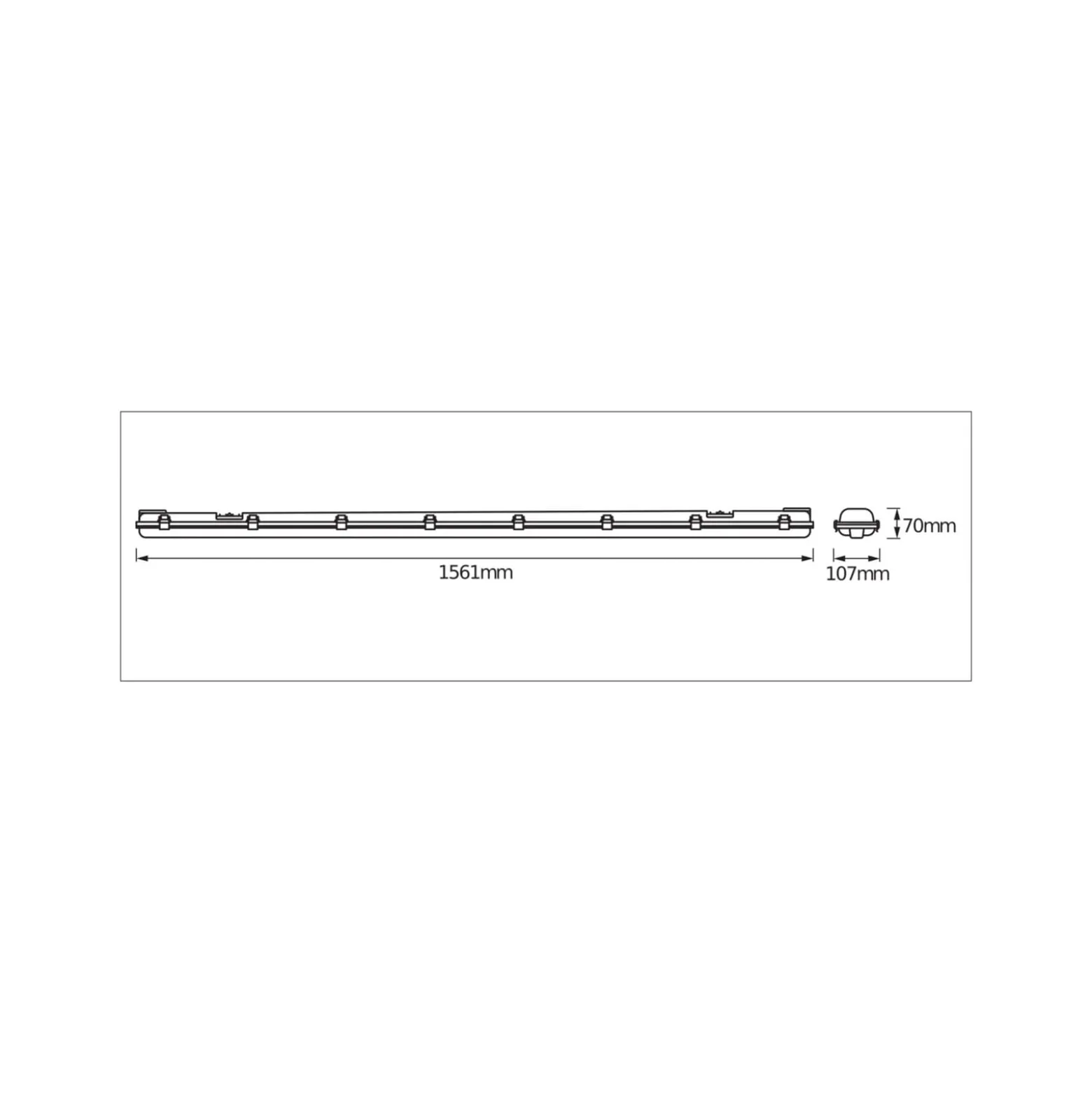 OSRAM kosteiden tiloihin tarkoitettu lamppu SUBMARINE 156 cm 2 x 19 W G13-LED