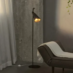 OSRAM lattiavalaisin Decor Bell, musta, teräs, E27, korkeus 120 cm