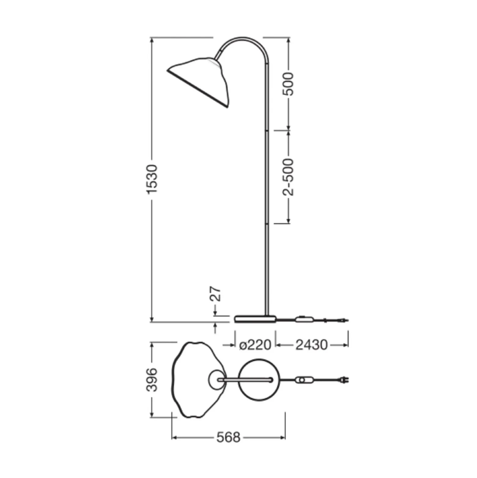 OSRAM lattiavalaisin Decor Lotus Leaf, 1-lamppuinen, valkoinen, paperi, E27