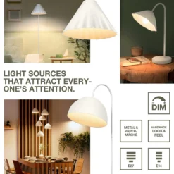 OSRAM lattiavalaisin Decor Lotus Leaf, 1-lamppuinen, valkoinen, paperi, E27