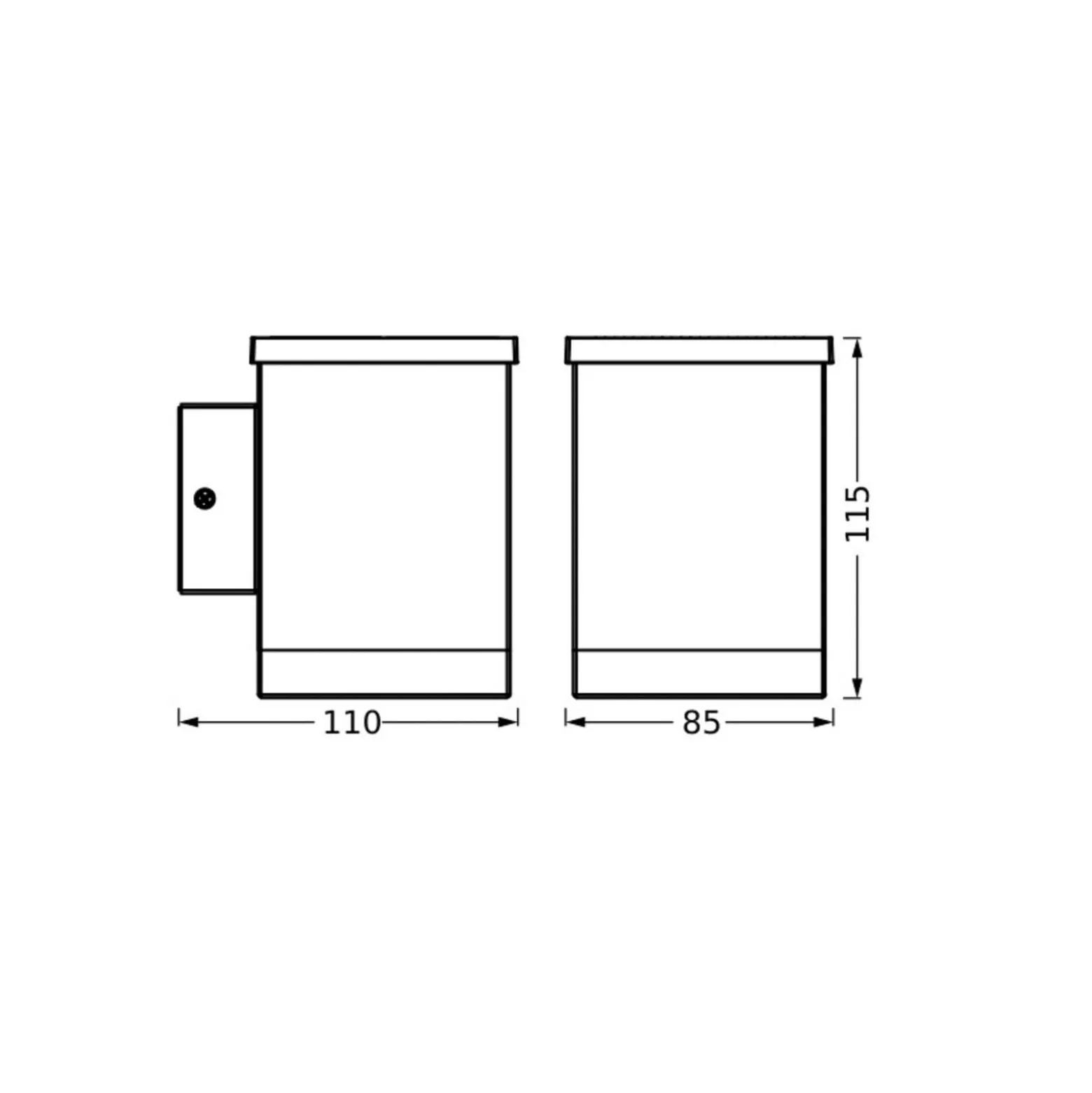 OSRAM LED-aurinkokäyttöinen ulkoseinävalaisin ENDURA STYLE QUADRO, grafiitti