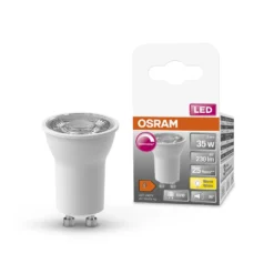 OSRAM LED-heijastin GU10, PAR11, 3 W, 2700 K, 36°, himmennettävä