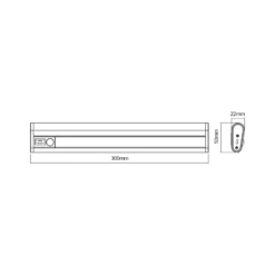 OSRAM LED-kaapinalusvalaisin LINEAR MOBILE, 30 cm anturi USB