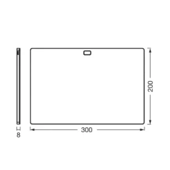 OSRAM LED-kaapinalusvalaisin Panel 30 x 20 cm musta CCT himmennettävä