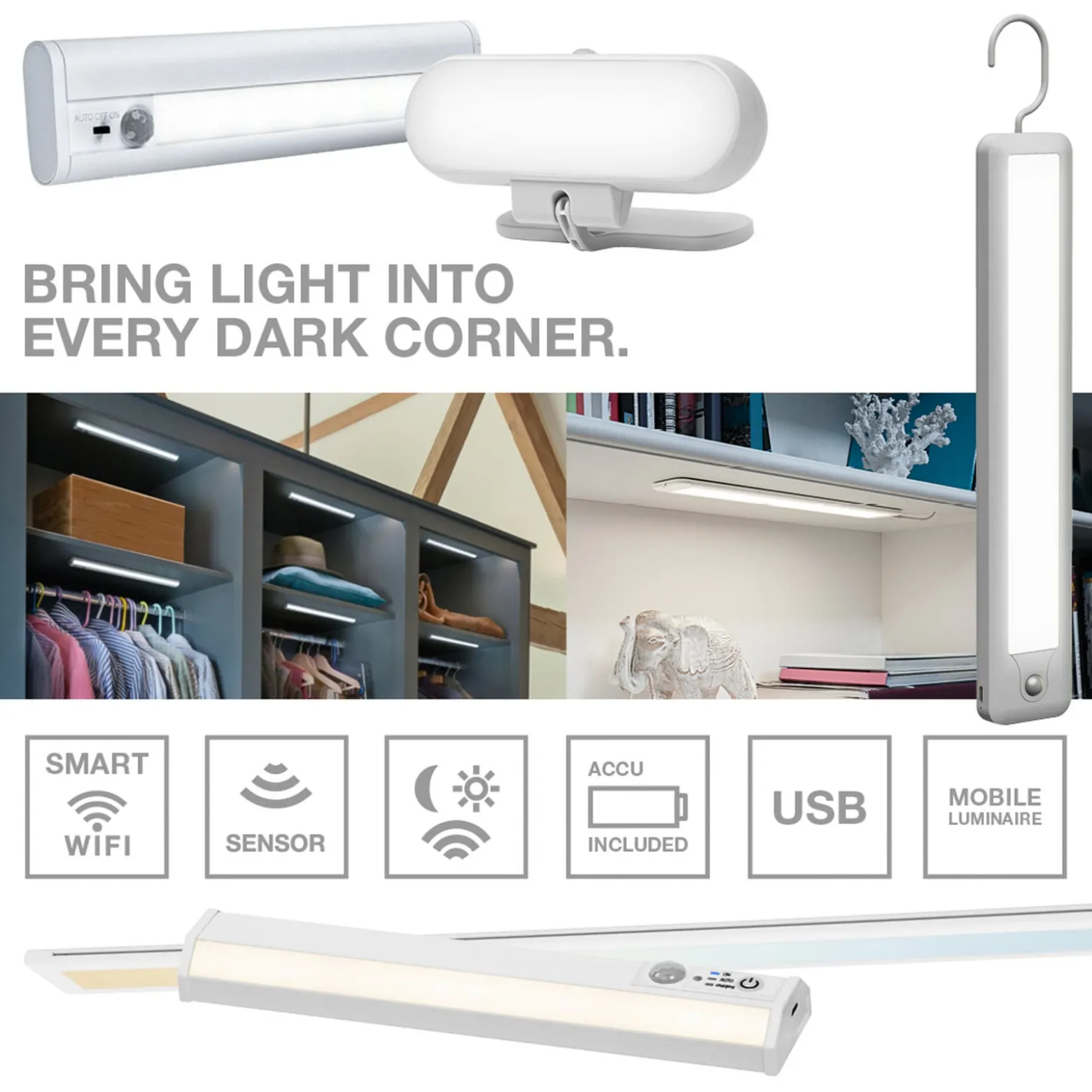 OSRAM LED-kaapinalusvalaisin Panel 30 x 10 cm valkoinen CCT himmennettävä