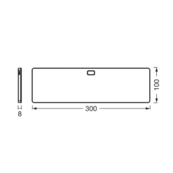 OSRAM LED-kaapinalusvalaisin Panel 30 x 10 cm valkoinen CCT himmennettävä