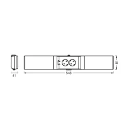 OSRAM LED-kaapinalusvalaisin pistorasia, valkoinen, 3 000 K, himmennettävä