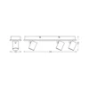 OSRAM LED-kattokohdevalo MARS CLICK-SELECT, 3 spotti, musta