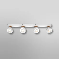 OSRAM LED-kattokohdevalo PLUTO, valkoinen, 4 metallista spotti, 3 000 K