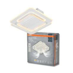 OSRAM LED-kattotuuletin GRILL 55x55 cm, valkoinen, kaukosäädin