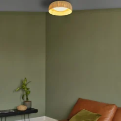 OSRAM LED-kattovalaisin Decor Bamboo Paper, Ø 40 cm, bambu