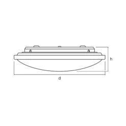 OSRAM LED-kattovalaisin ORBIS, Ø 31 cm, kaukosäädin CCT valkoinen
