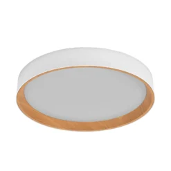OSRAM LED-kattovalaisin ORBIS LARIOS, valkoinen/puu, halkaisija 49 cm,