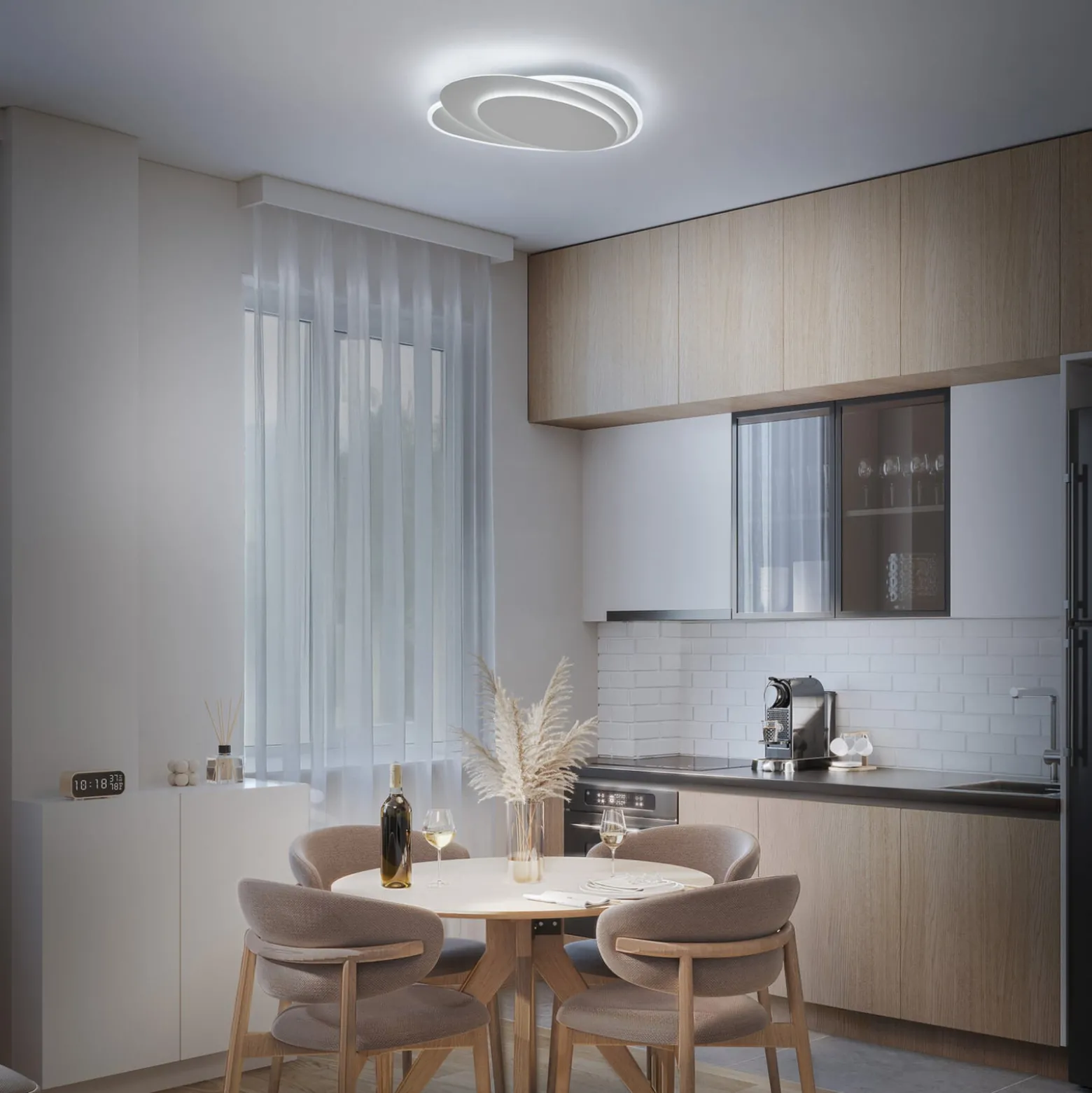 OSRAM LED-kattovalaisin ORBIS LAYERS, valkoinen, 49 x 36 cm, CCT