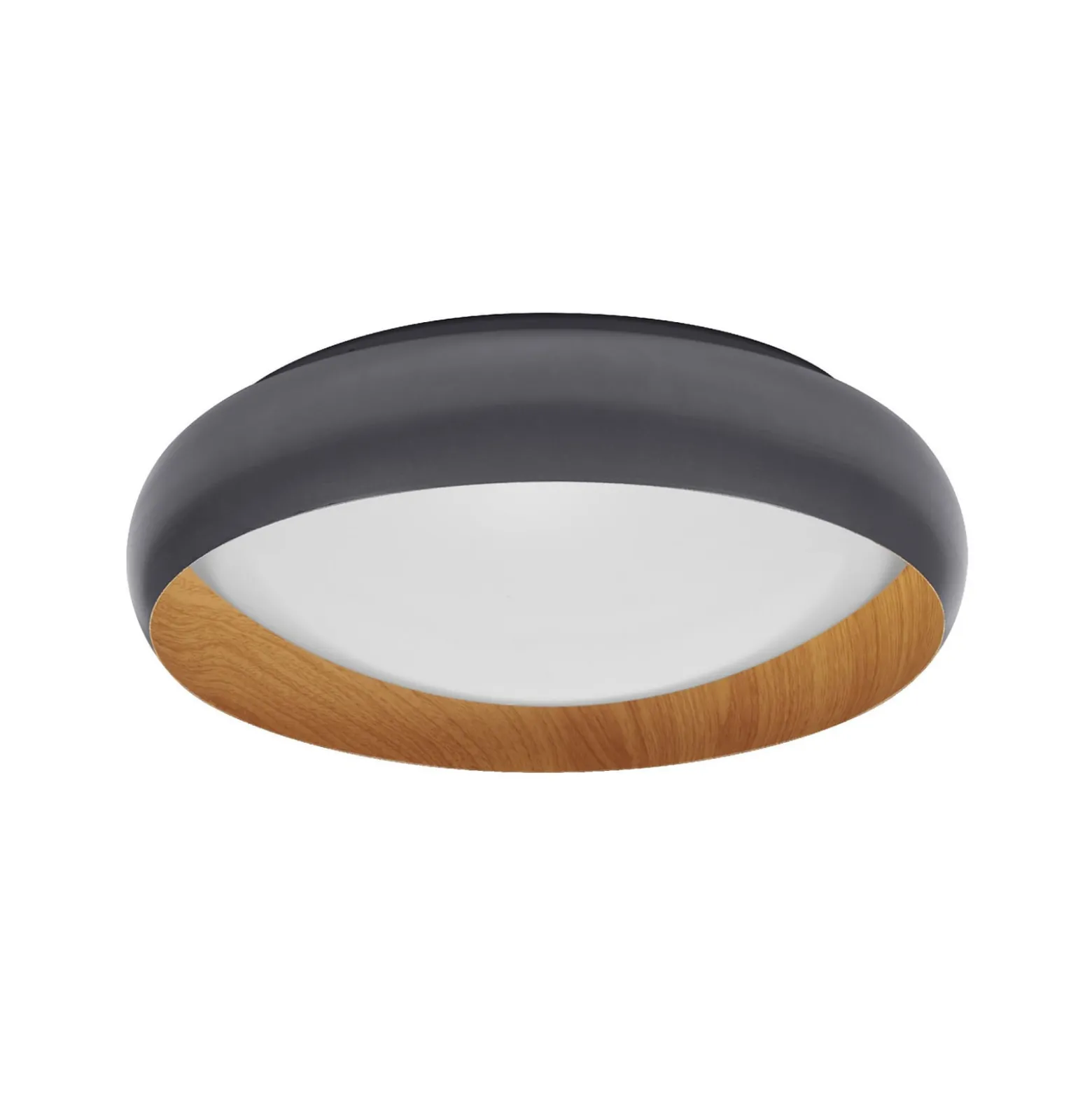 OSRAM LED-kattovalaisin ORBIS LIVIA, Ø 43 cm, harmaa, metalli, himmennettävä