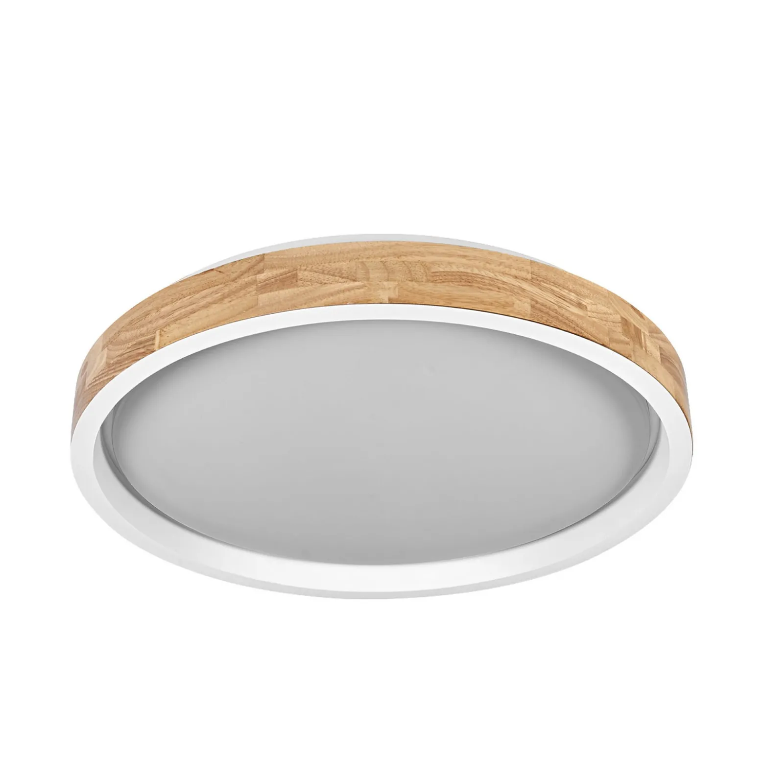 OSRAM LED-kattovalaisin ORBIS MARIANO, puu/valkoinen, Ø 51 cm, himmennettävä