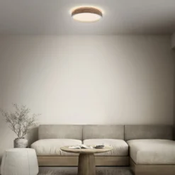 OSRAM LED-kattovalaisin ORBIS MARIANO, puu/valkoinen, Ø 51 cm, himmennettävä