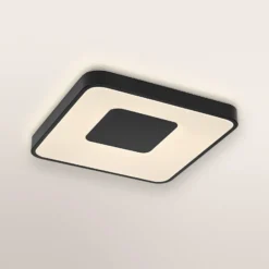 OSRAM LED-kattovalaisin ORBIS PIANA, musta 49x49 cm, clickdim