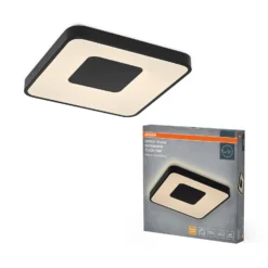 OSRAM LED-kattovalaisin ORBIS PIANA, musta 49x49 cm, clickdim