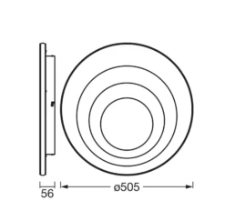 OSRAM LED-kattovalaisin ORBIS SPIRAL, halkaisija 51 cm, harmaa, clickdim