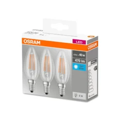 OSRAM-LED-kynttilä E14 4W filament 4000K 470lm, 3