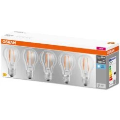 OSRAM LED-lamppu E27Base CL A 7W 4000K kirkas 5kpl