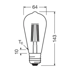 OSRAM LED-lamppu Edison E27 2.2W hehkulanka 4,000K