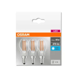 OSRAM-LED-lamppu E14 P40 4W filament 840 470lm, 3