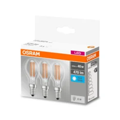 OSRAM-LED-lamppu E14 P40 4W filament 840 470lm, 3