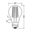 OSRAM LED-lamppu E27 2,2W hehkulanka 2 700K 470lm 2-pack