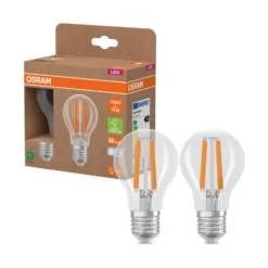 OSRAM LED-lamppu E27 5W hehkulanka 4,000K 1055lm 2-pakkaus