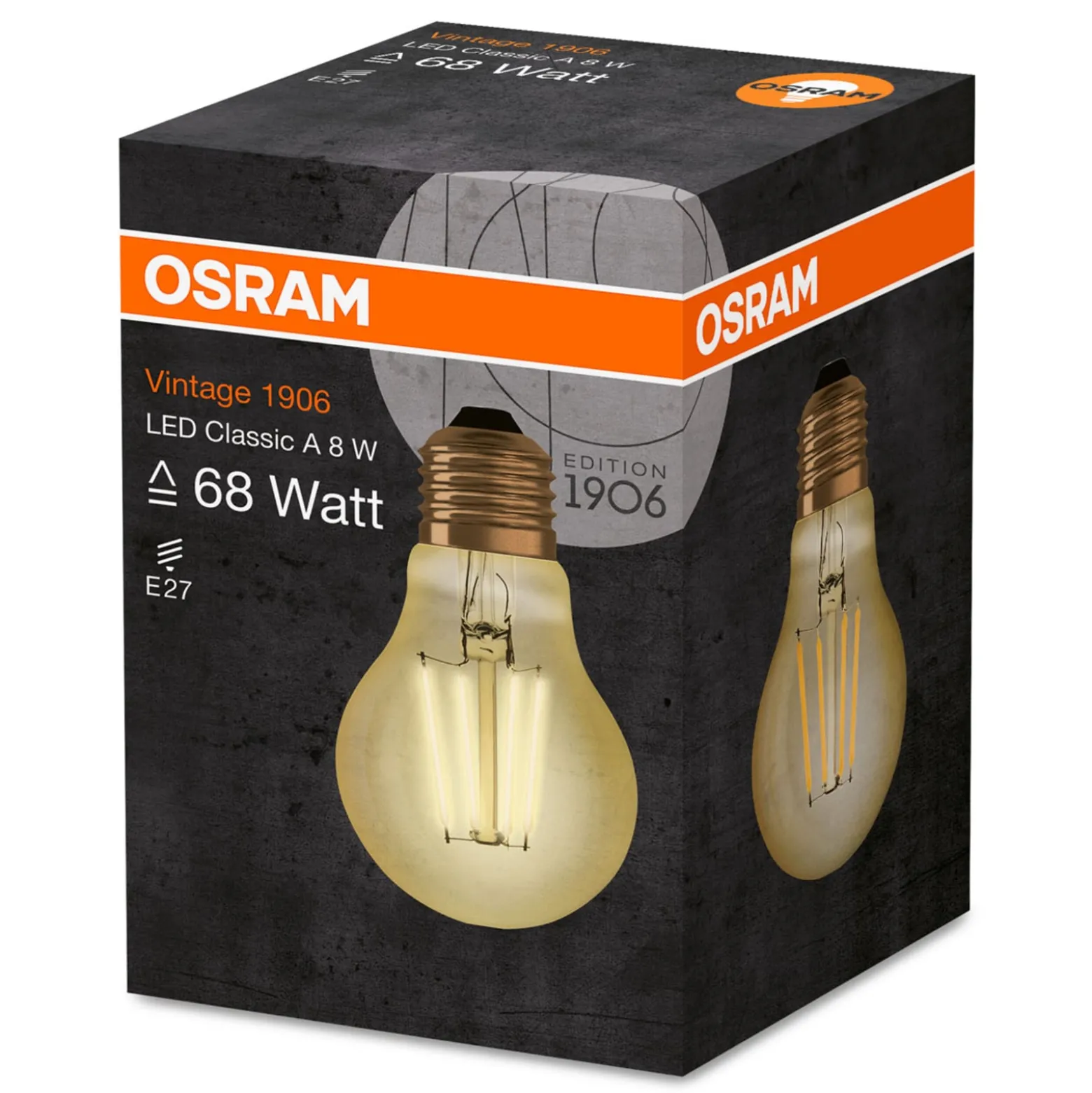 OSRAM-LED-lamppu E27 8W Vintage Filament 825 gold