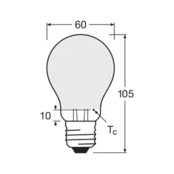 OSRAM LED-lamppu matta E27 6.5W 827 4-pack 4-pack