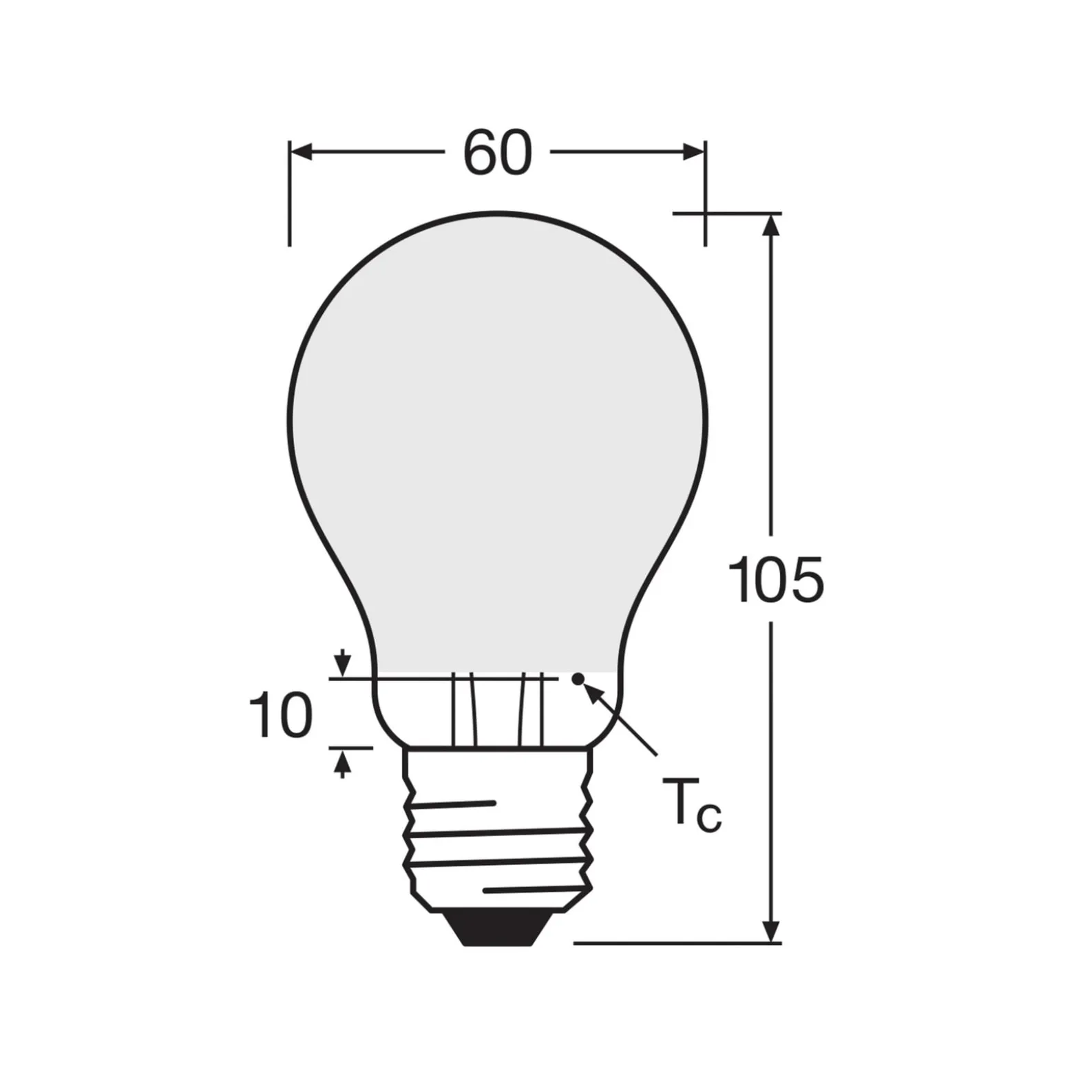 OSRAM LED-lamppu matta E27 6.5W 827 4-pack 4-pack