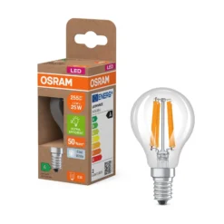 OSRAM LED-lamppu pudotus E14 1.2W hehkulanka 4000K 255lm